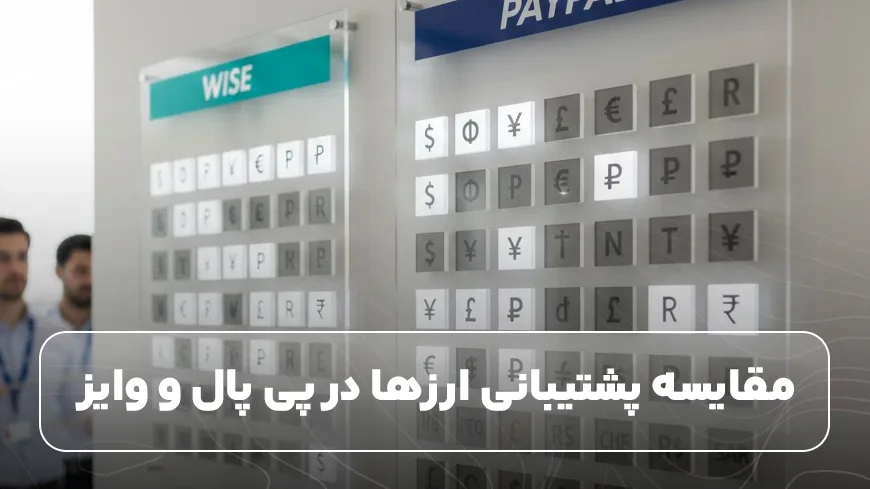 مقایسه پشتیبانی ارزها در پی پال و وایز