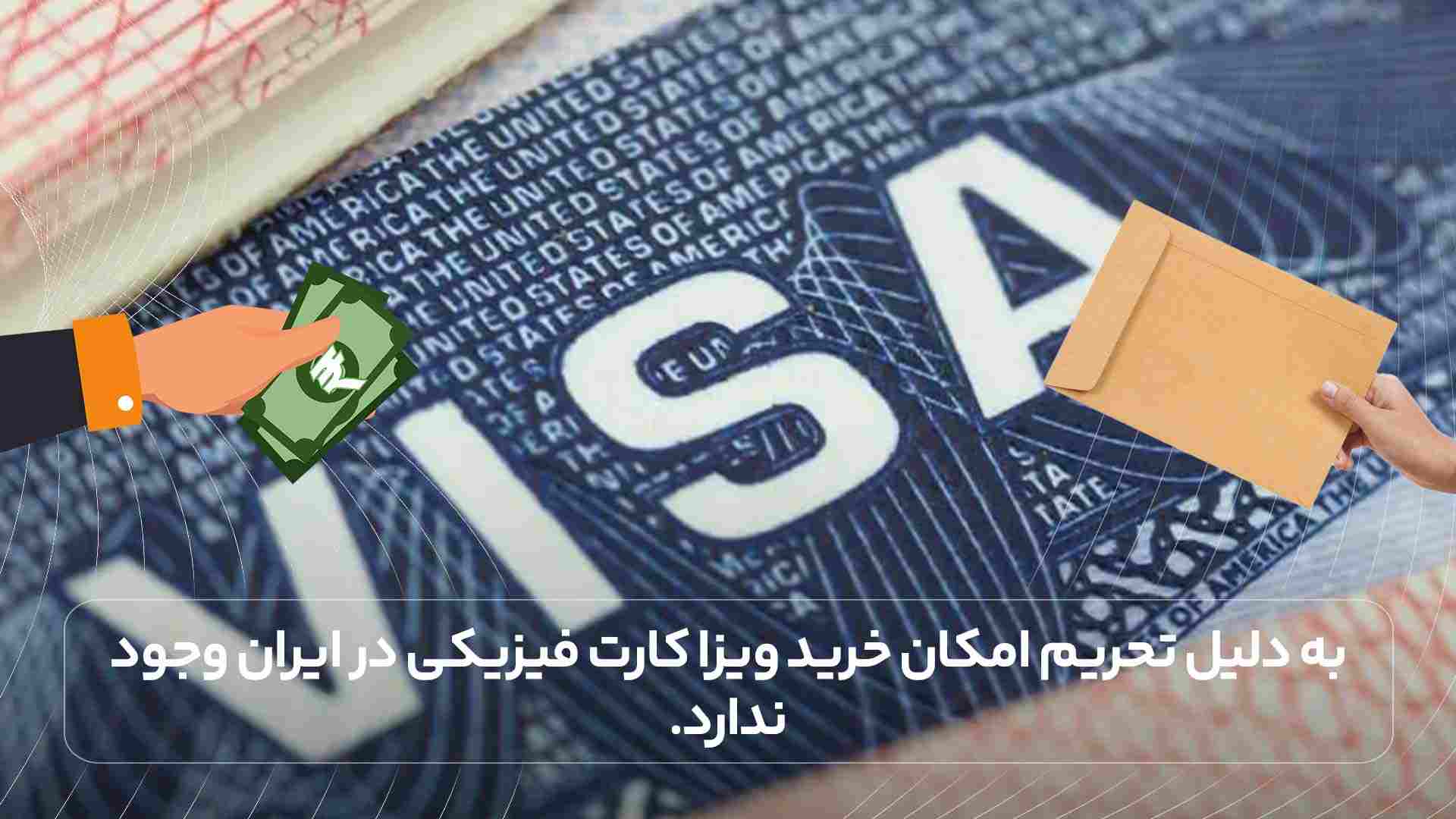 به دلیل تحریم امکان خرید ویزا کارت فیزیکی در ایران وجود ندارد