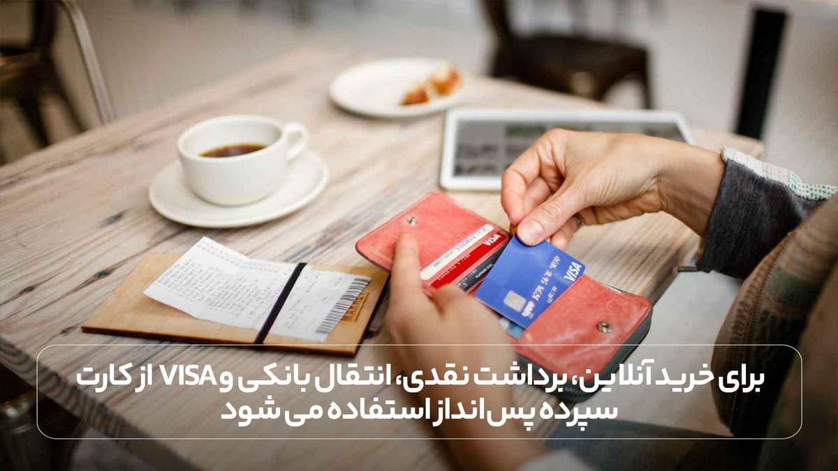 از کارت VISA برای خرید آنلاین، برداشت نقدی، انتقال بانکی و سپرده پس ‌انداز استفاده می شود.