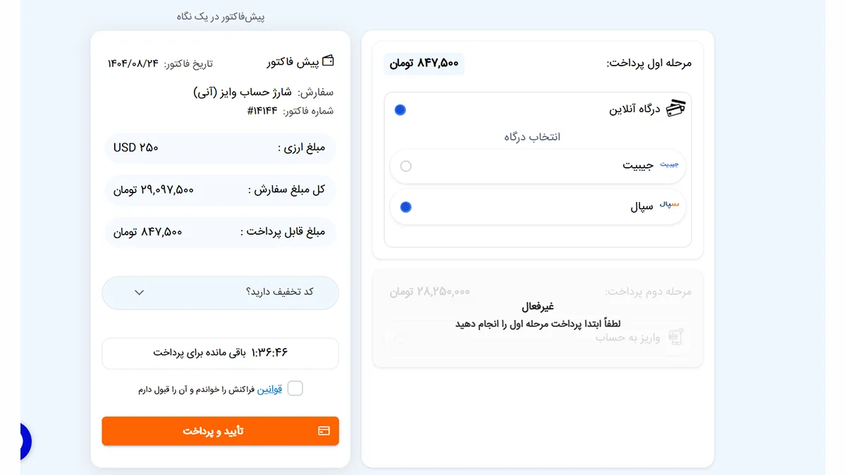 مراحل شارز وایز از طریق فراکنش