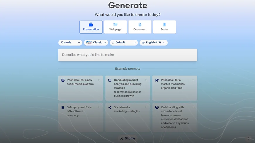 انتخاب نوع محتوا و وارد کردن توضیحات
