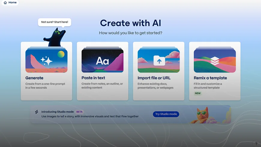 ورود به صفحه اصلی و انتخاب گزینه تولید محتوا