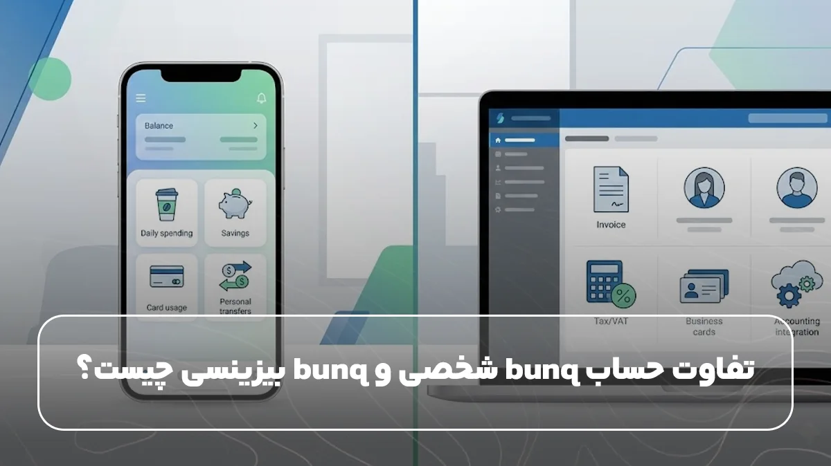 تفاوت حساب bunq شخصی و bunq بیزینسی چیست؟